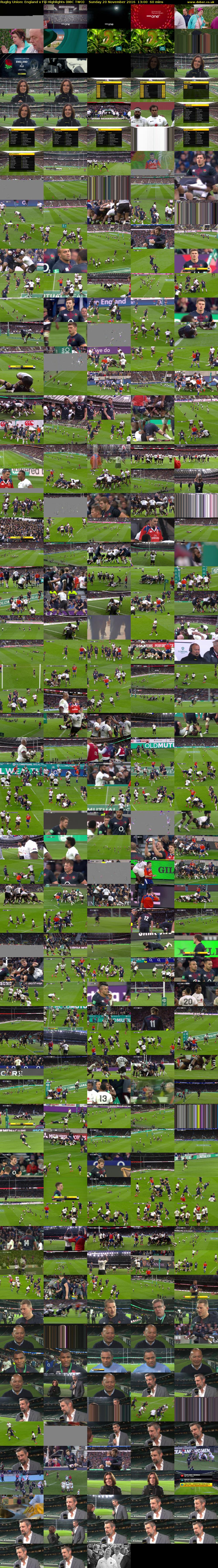 Rugby Union: England v Fiji Highlights (BBC TWO) Sunday 20 November 2016 13:00 - 14:00