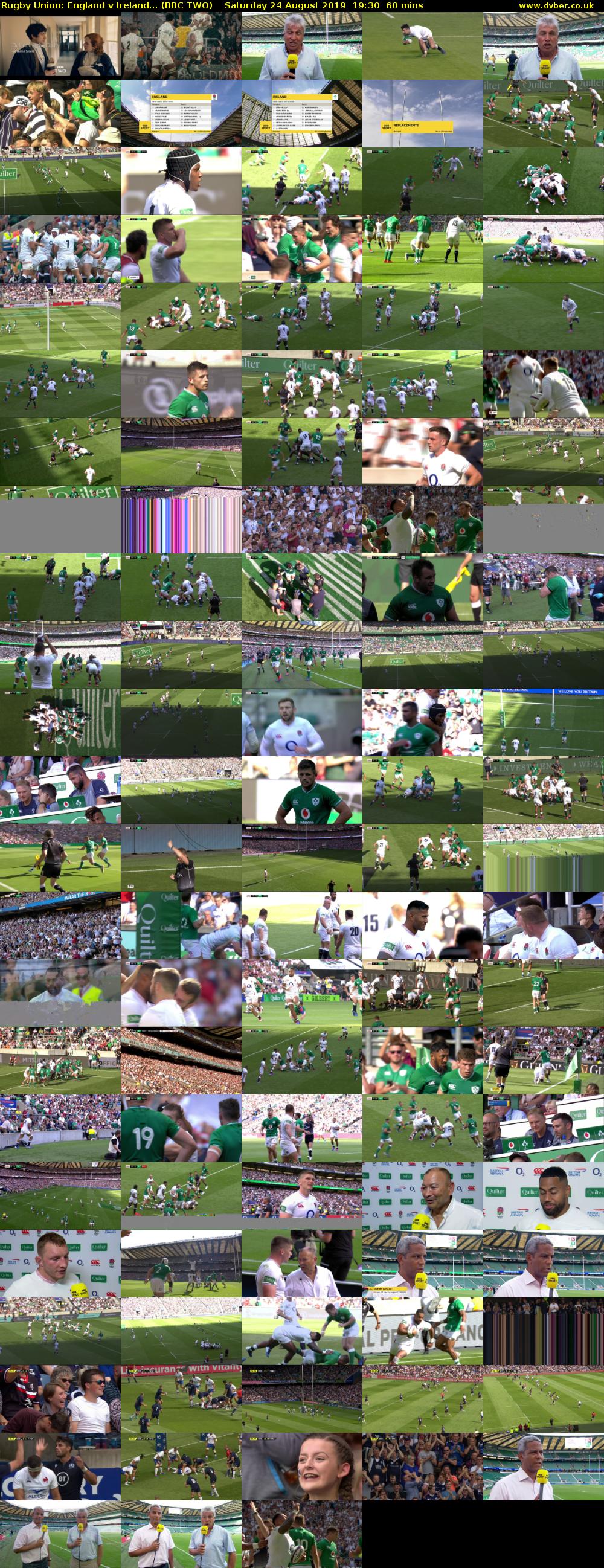 Rugby Union: England v Ireland... (BBC TWO) Saturday 24 August 2019 19:30 - 20:30