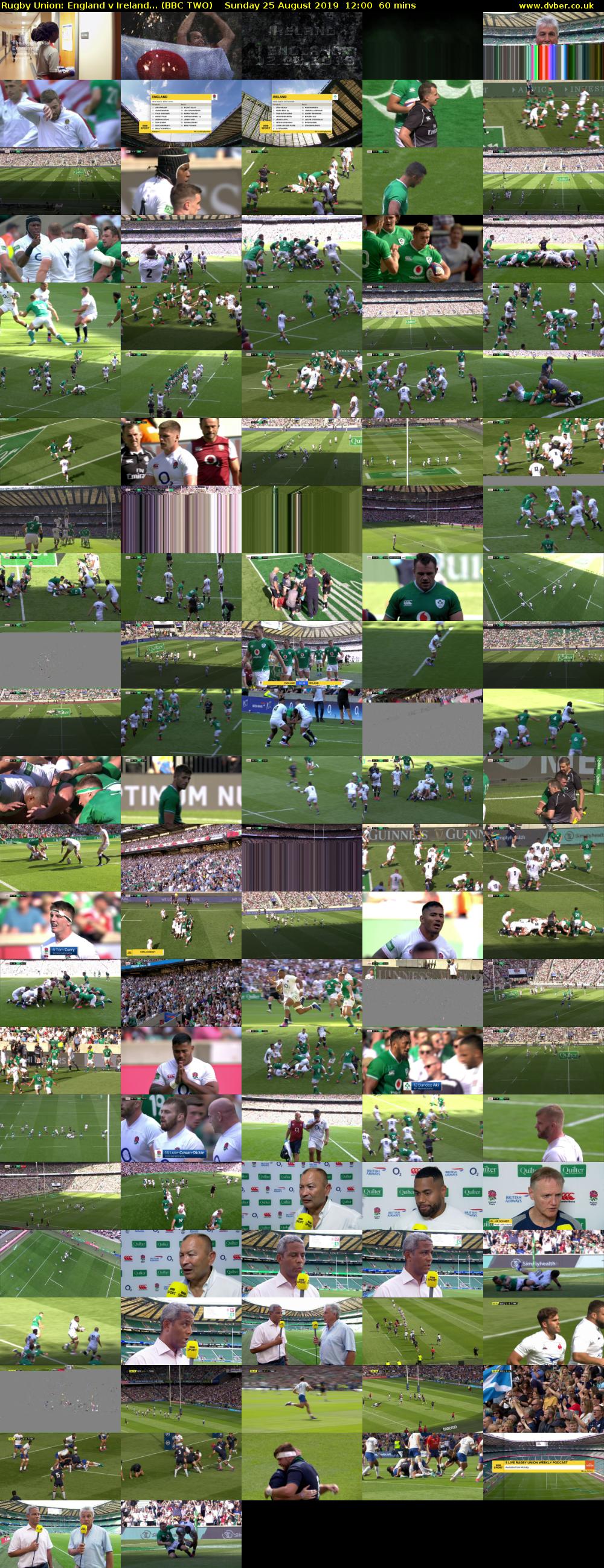 Rugby Union: England v Ireland... (BBC TWO) Sunday 25 August 2019 12:00 - 13:00