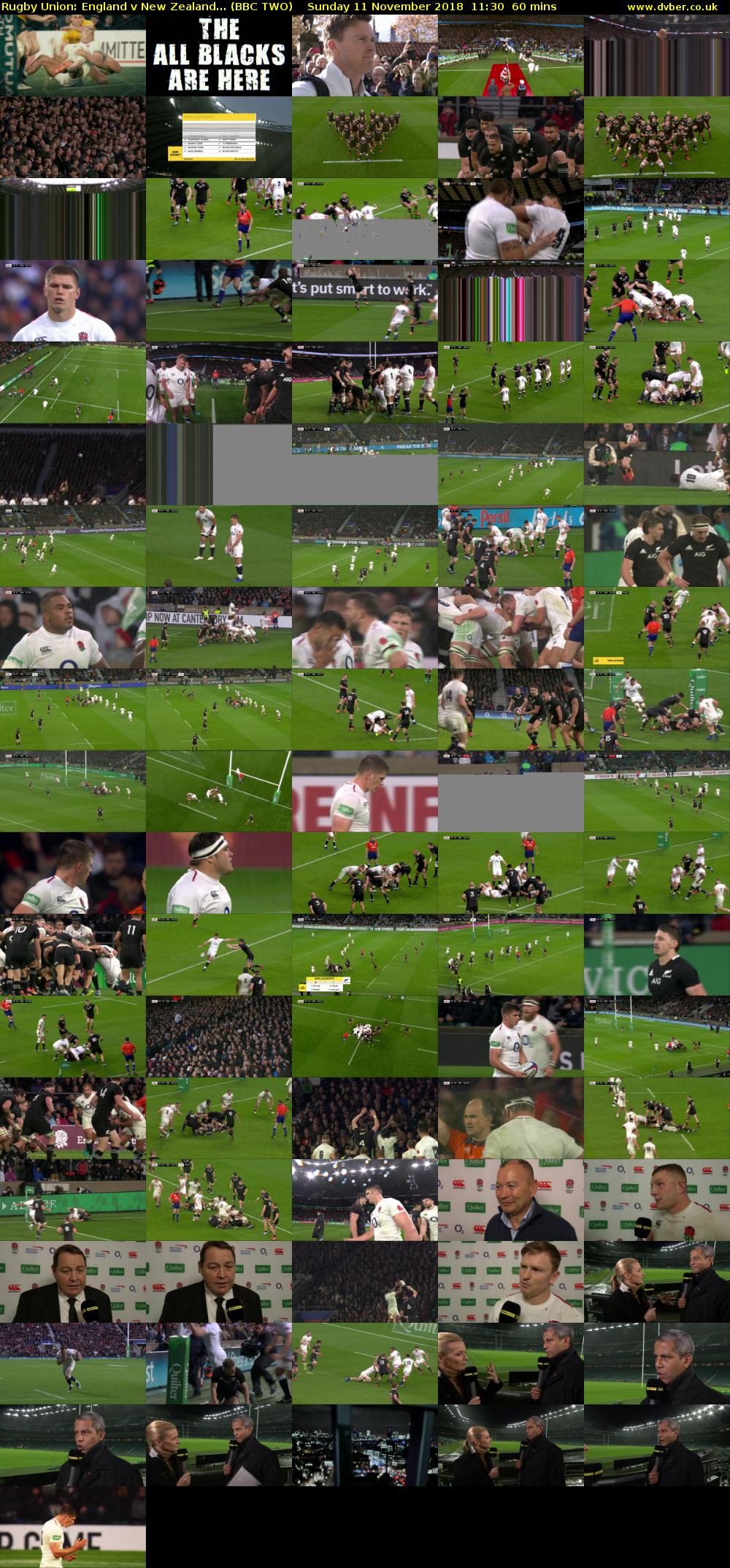 Rugby Union: England v New Zealand... (BBC TWO) Sunday 11 November 2018 11:30 - 12:30
