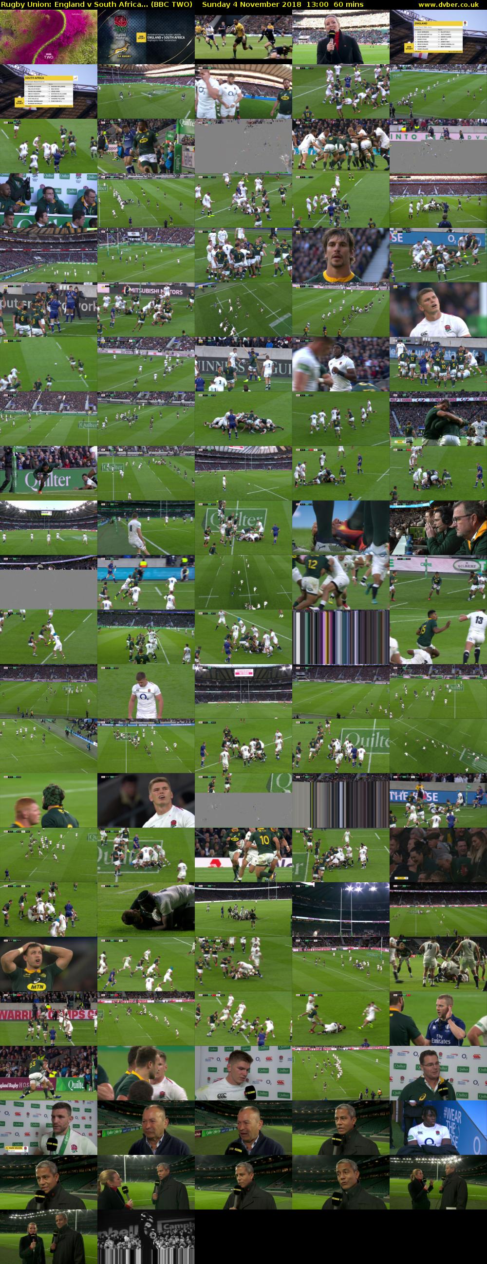 Rugby Union: England v South Africa... (BBC TWO) Sunday 4 November 2018 13:00 - 14:00