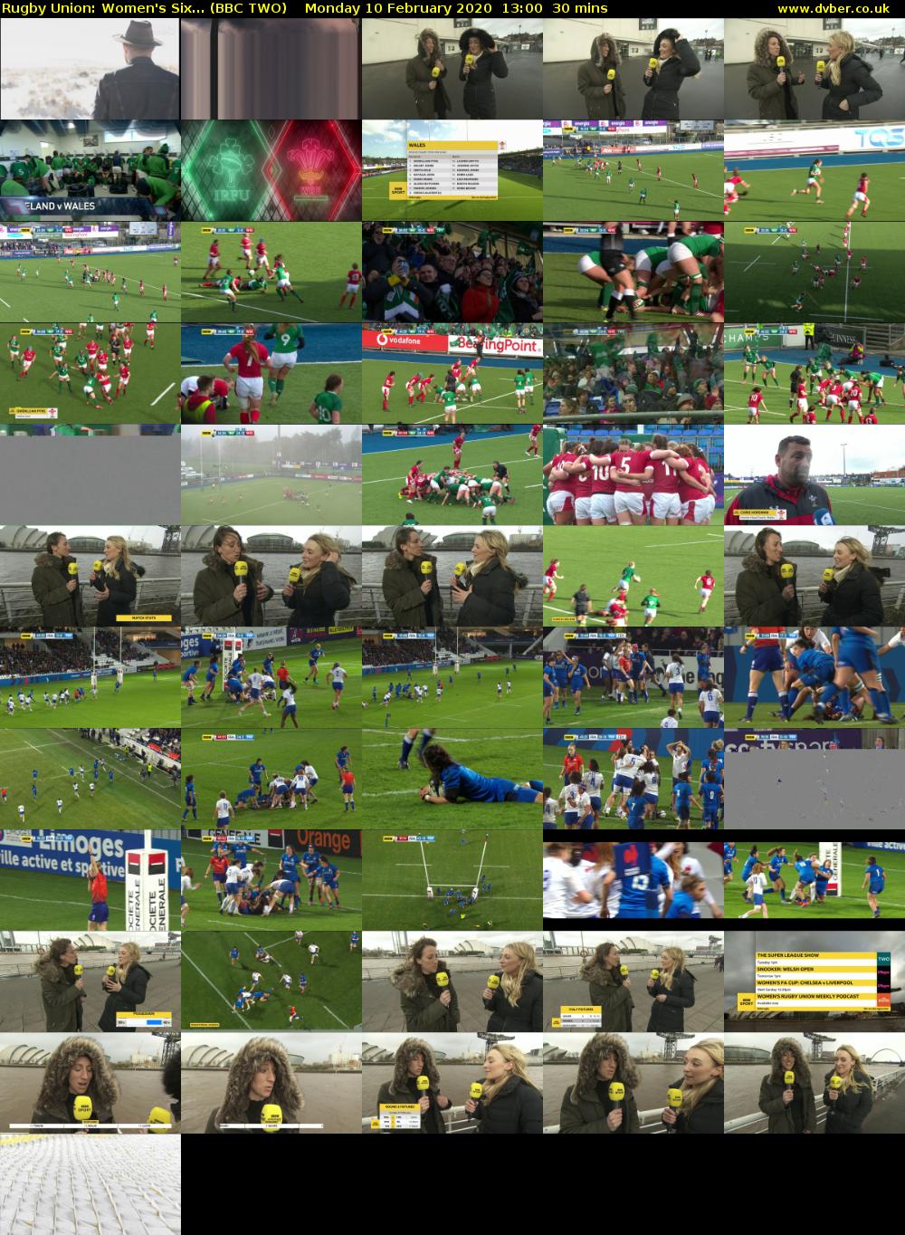 Rugby Union: Women's Six... (BBC TWO) Monday 10 February 2020 13:00 - 13:30