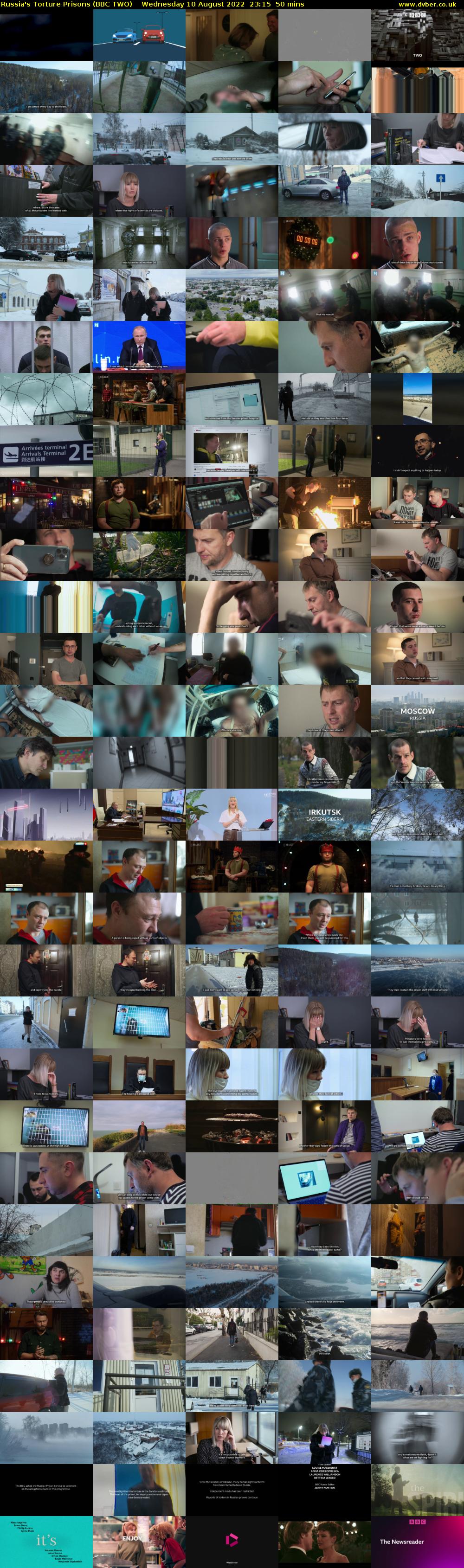 Russia's Torture Prisons (BBC TWO) Wednesday 10 August 2022 23:15 - 00:05