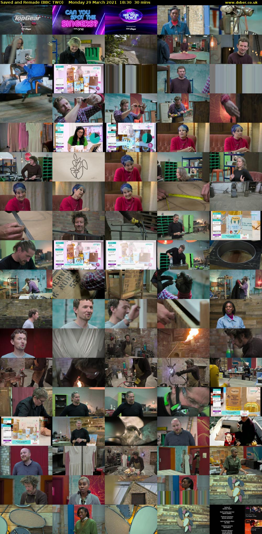 Saved and Remade (BBC TWO) Monday 29 March 2021 18:30 - 19:00