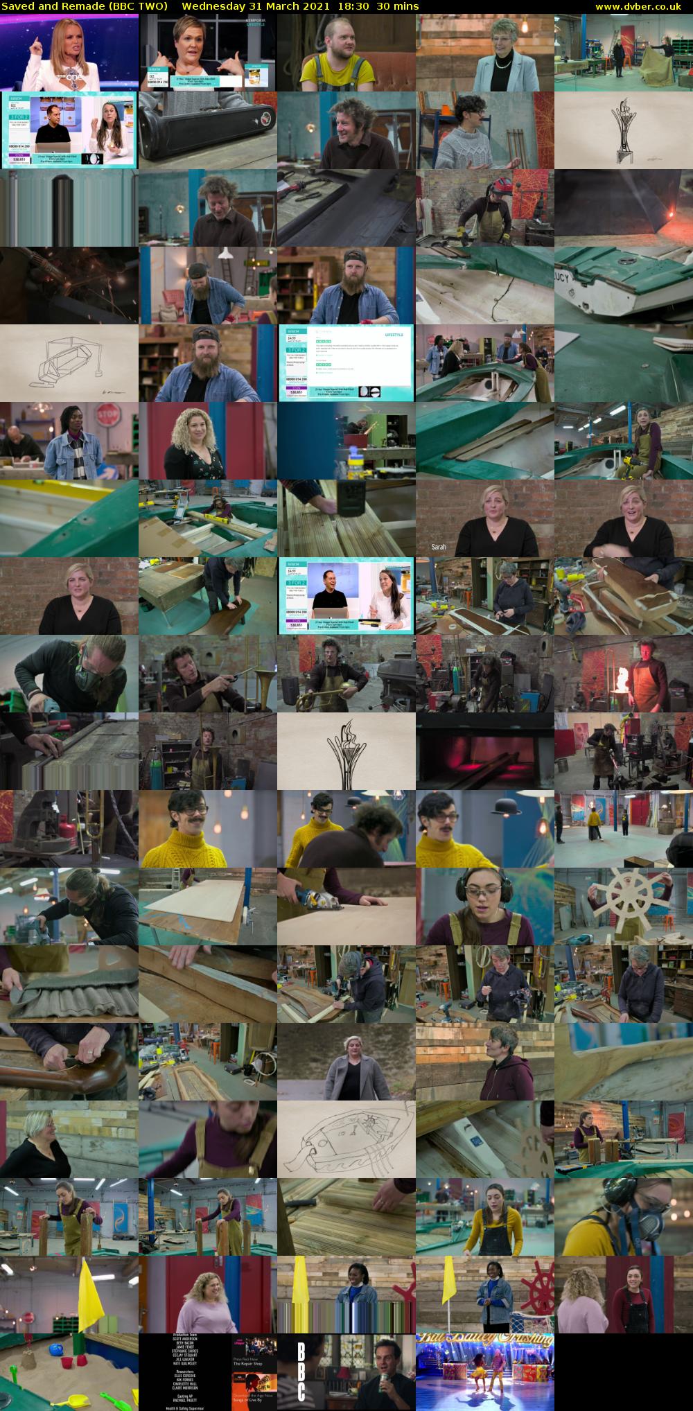 Saved and Remade (BBC TWO) Wednesday 31 March 2021 18:30 - 19:00
