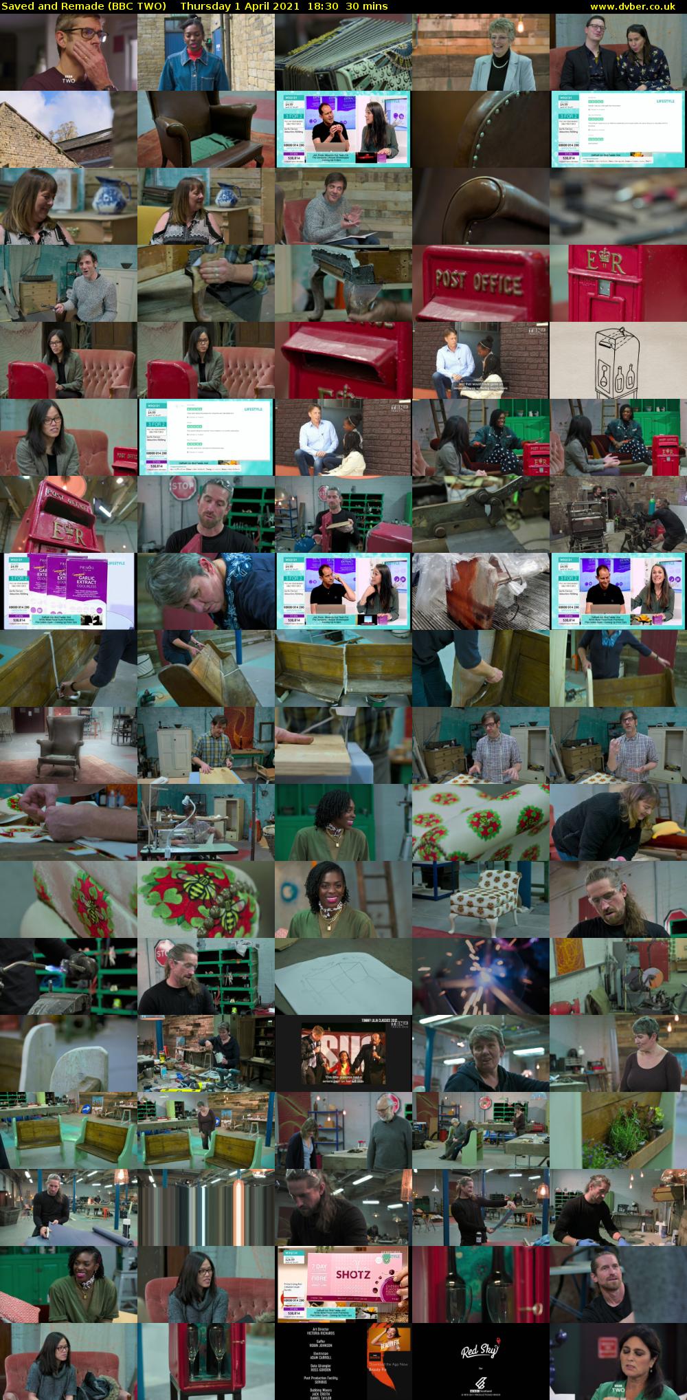 Saved and Remade (BBC TWO) Thursday 1 April 2021 18:30 - 19:00