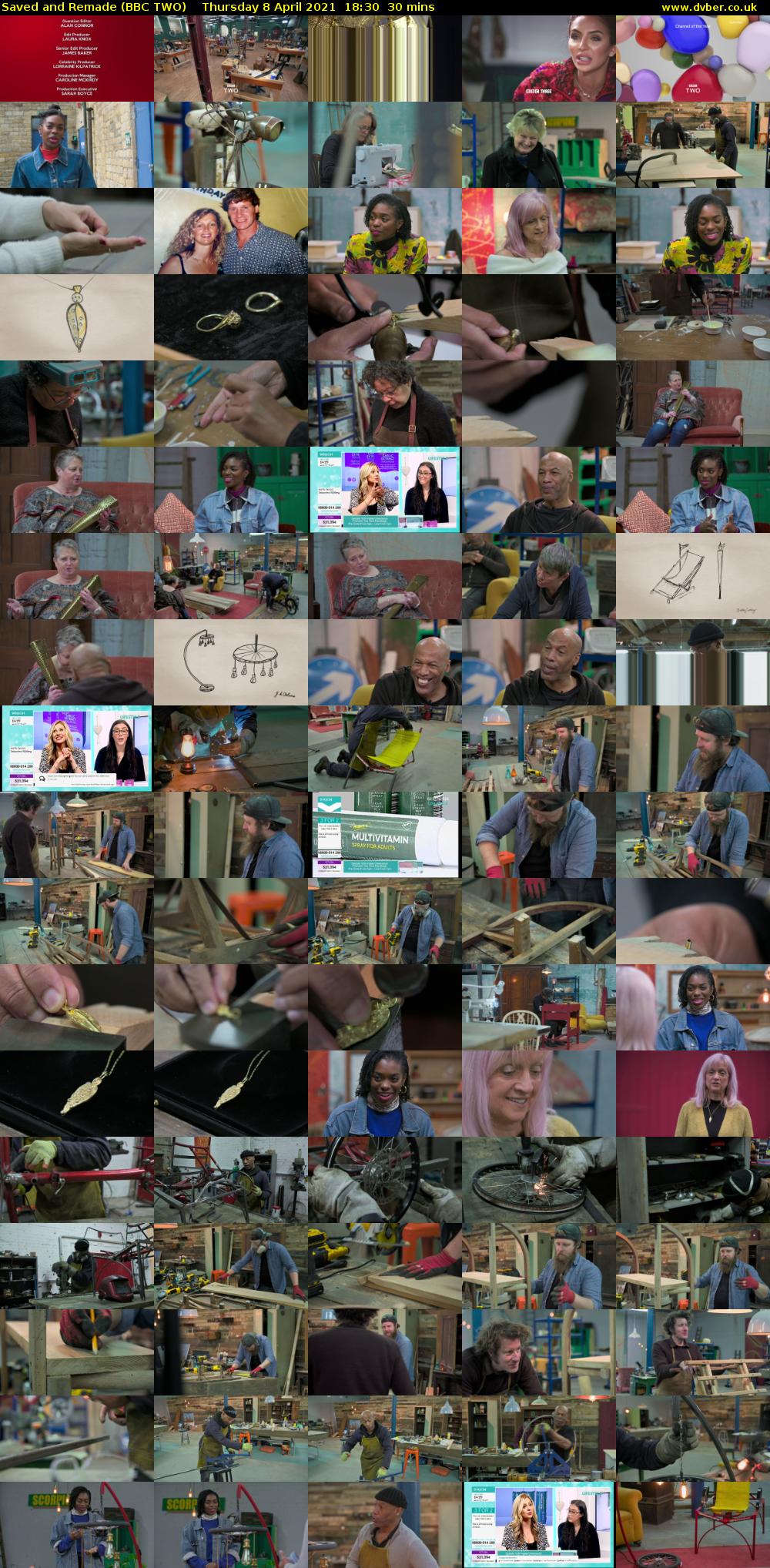 Saved and Remade (BBC TWO) Thursday 8 April 2021 18:30 - 19:00
