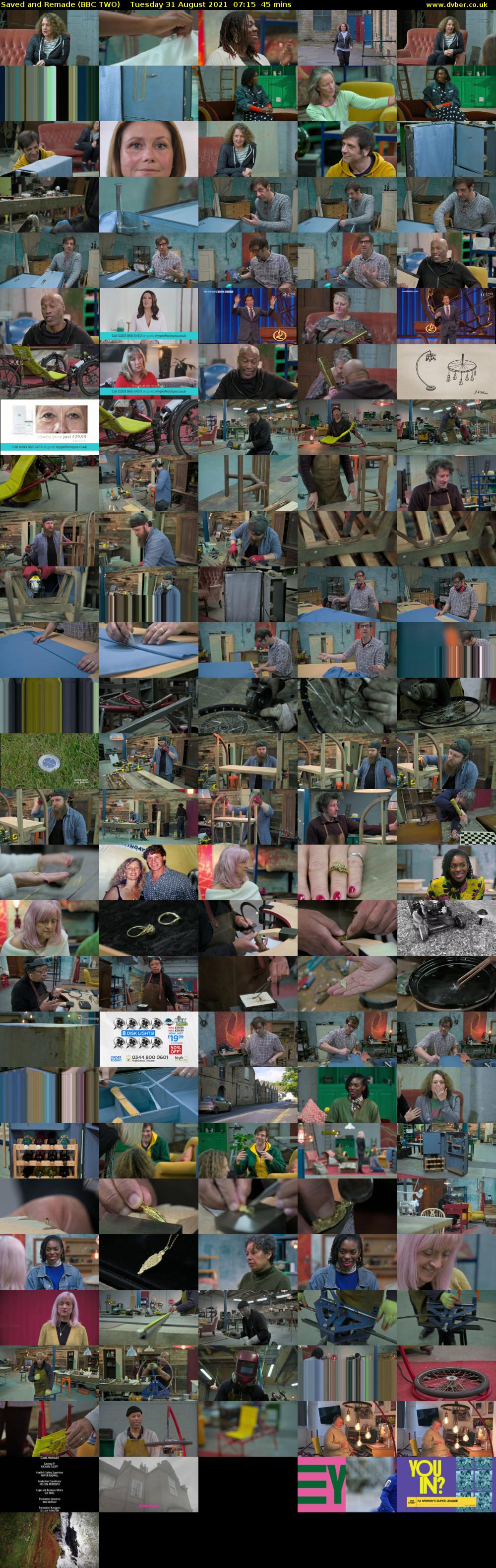 Saved and Remade (BBC TWO) Tuesday 31 August 2021 07:15 - 08:00