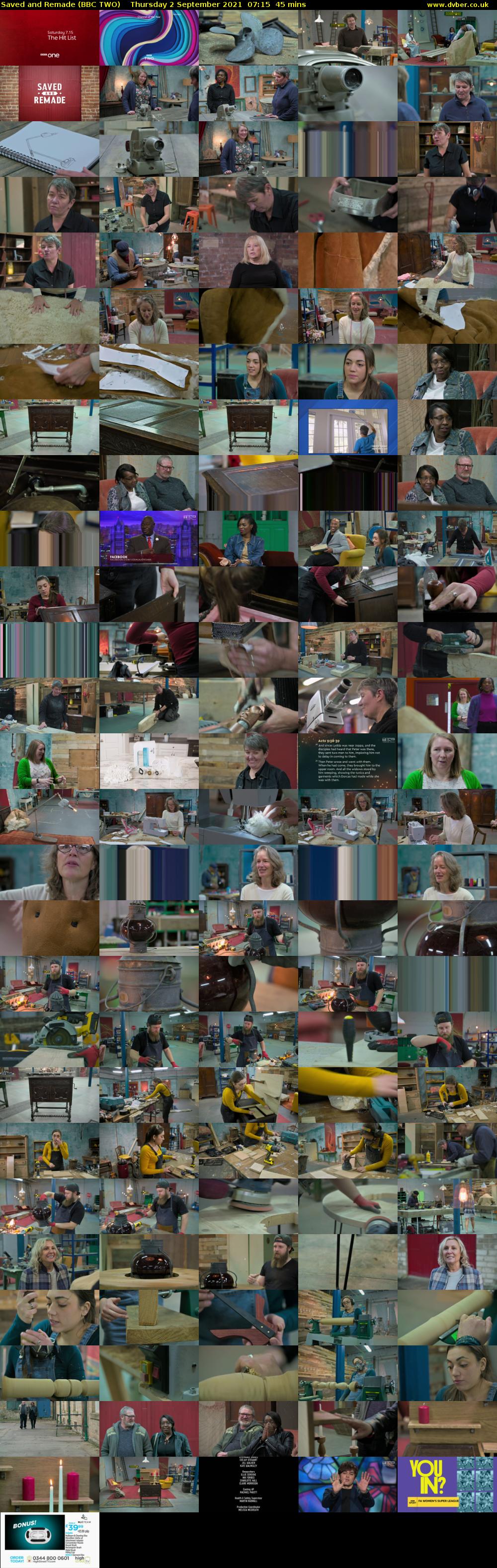 Saved and Remade (BBC TWO) Thursday 2 September 2021 07:15 - 08:00