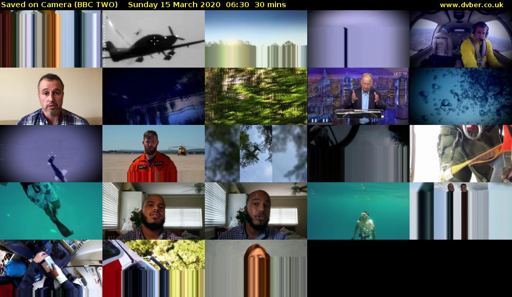 Saved on Camera (BBC TWO) Sunday 15 March 2020 06:30 - 07:00