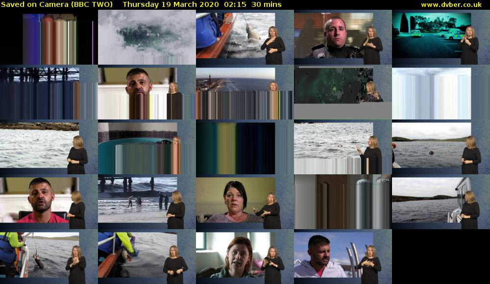Saved on Camera (BBC TWO) Thursday 19 March 2020 02:15 - 02:45