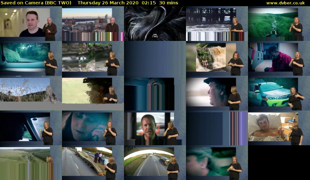 Saved on Camera (BBC TWO) Thursday 26 March 2020 02:15 - 02:45
