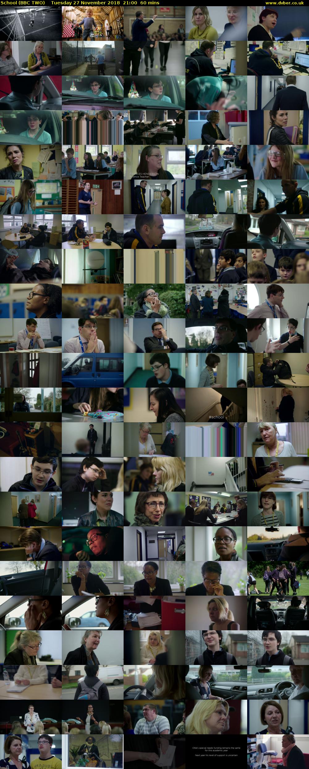 School (BBC TWO) Tuesday 27 November 2018 21:00 - 22:00