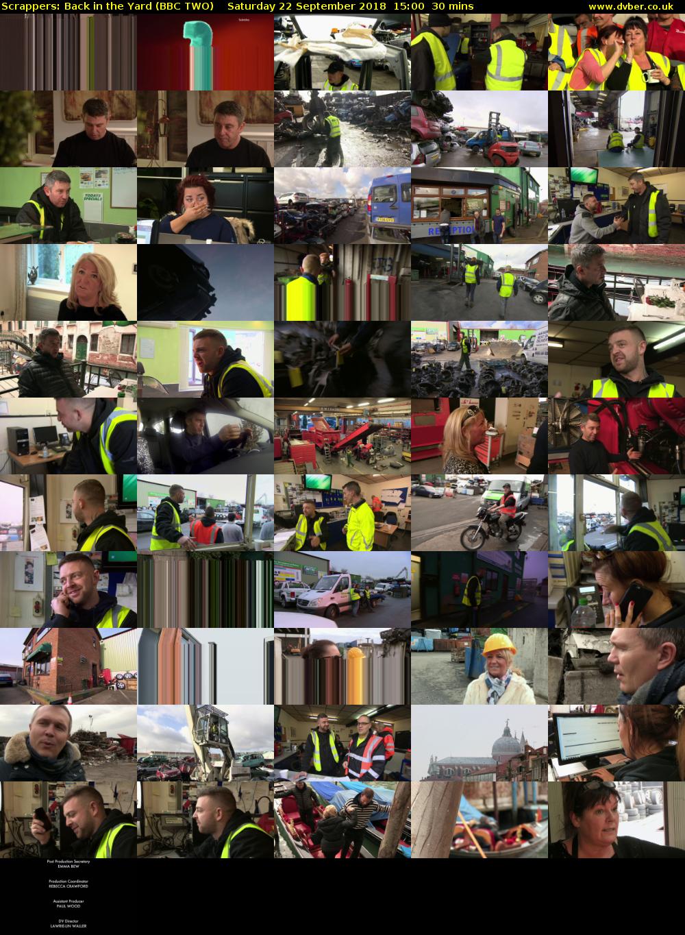 Scrappers: Back in the Yard (BBC TWO) Saturday 22 September 2018 15:00 - 15:30