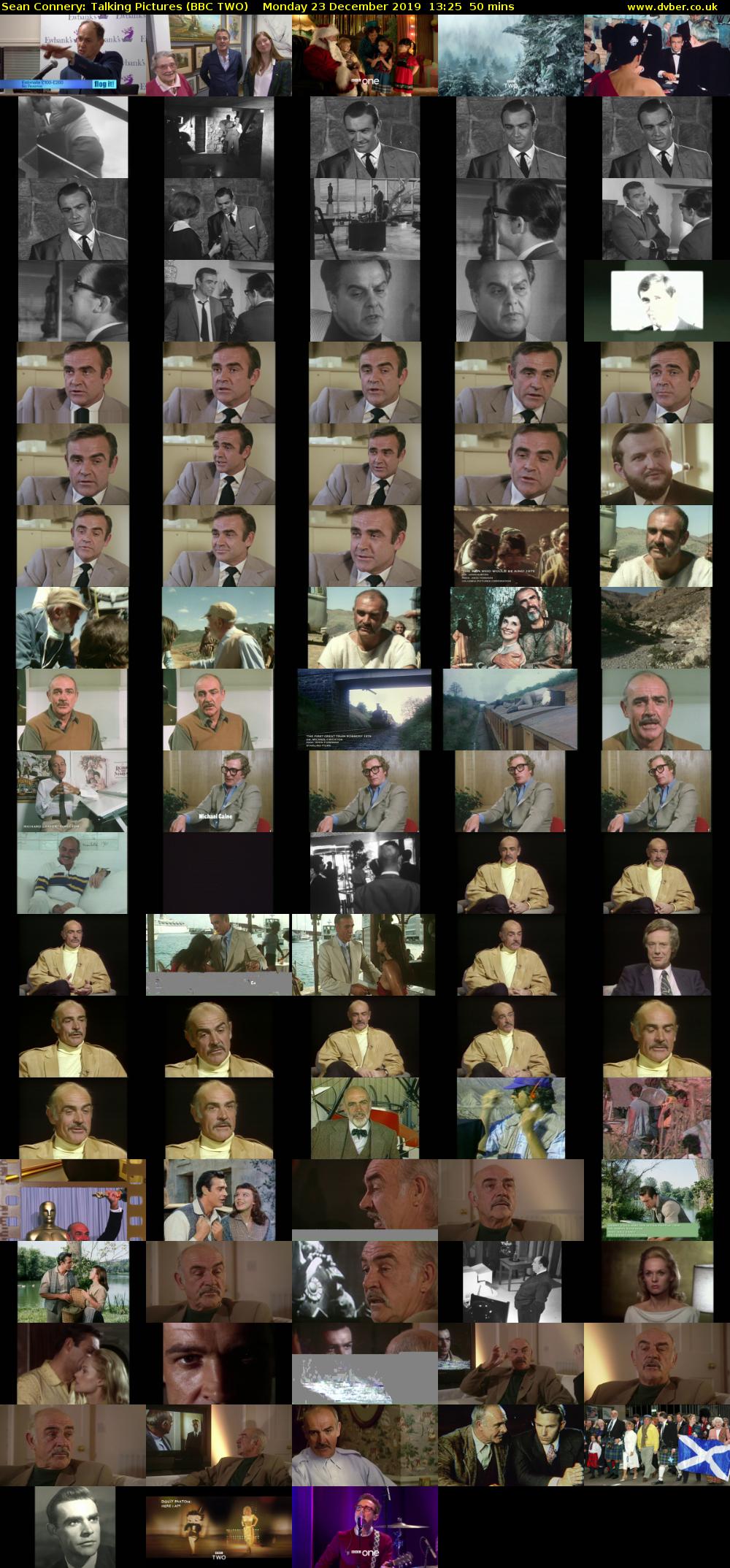 Sean Connery: Talking Pictures (BBC TWO) Monday 23 December 2019 13:25 - 14:15