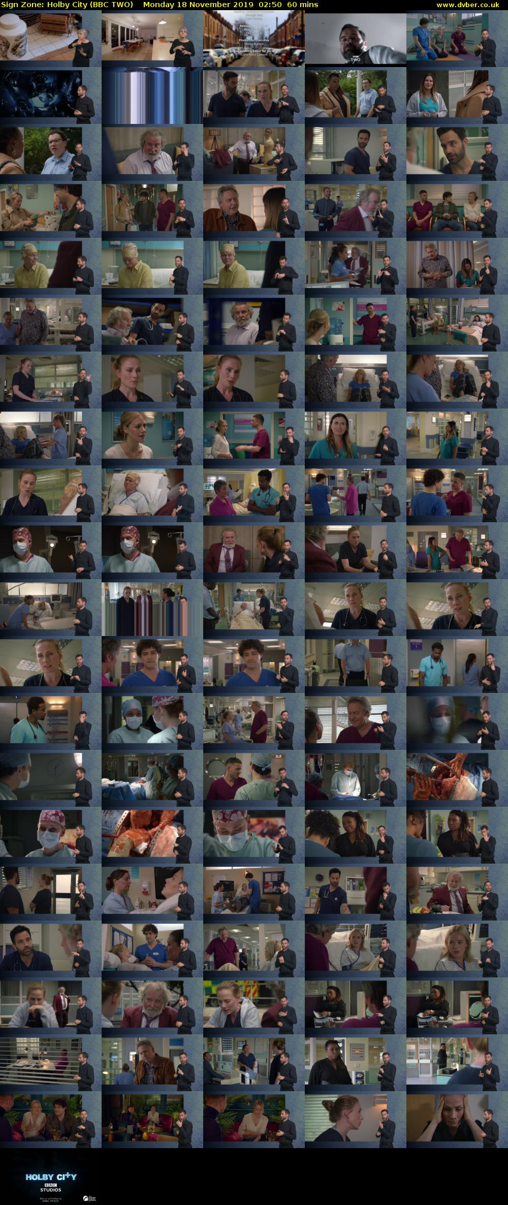 Sign Zone: Holby City (BBC TWO) Monday 18 November 2019 02:50 - 03:50