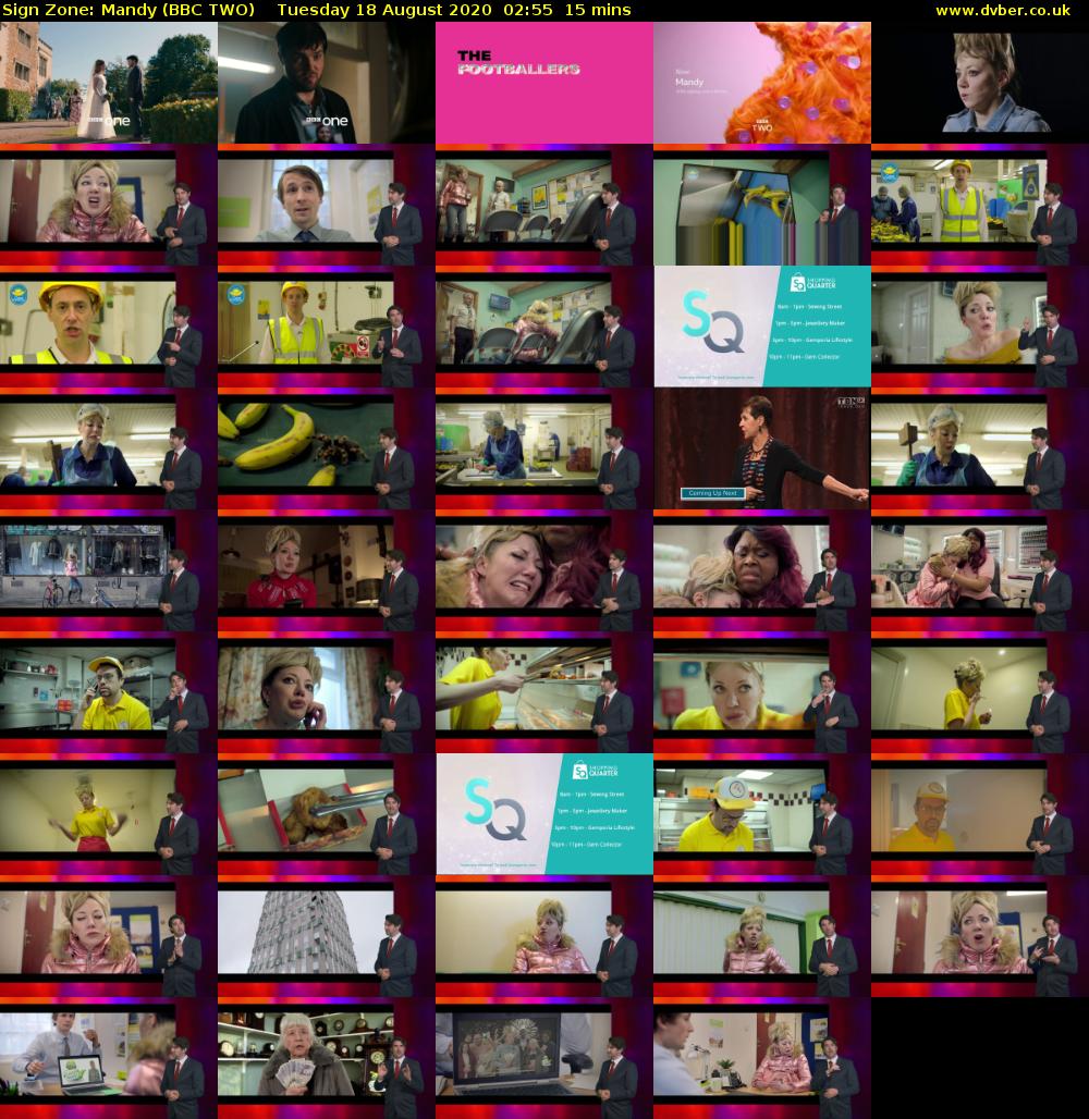 Sign Zone: Mandy (BBC TWO) Tuesday 18 August 2020 02:55 - 03:10