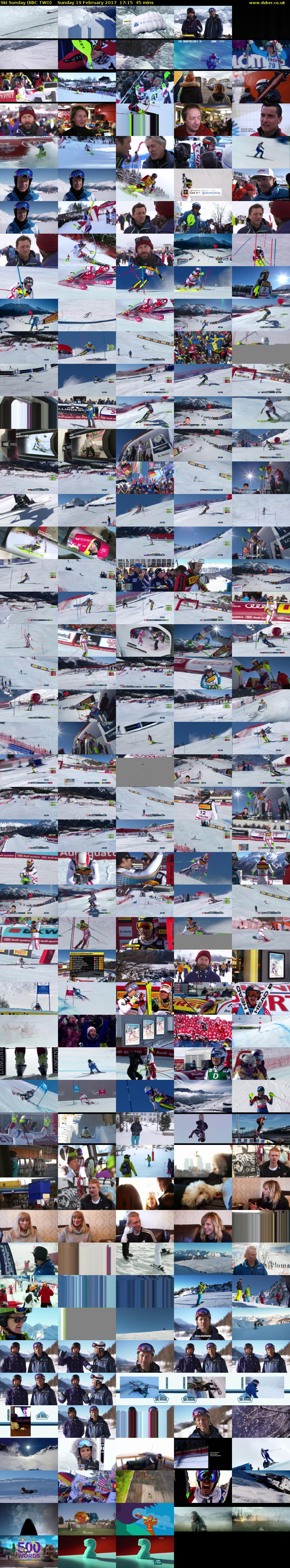 Ski Sunday (BBC TWO) Sunday 19 February 2017 17:15 - 18:00