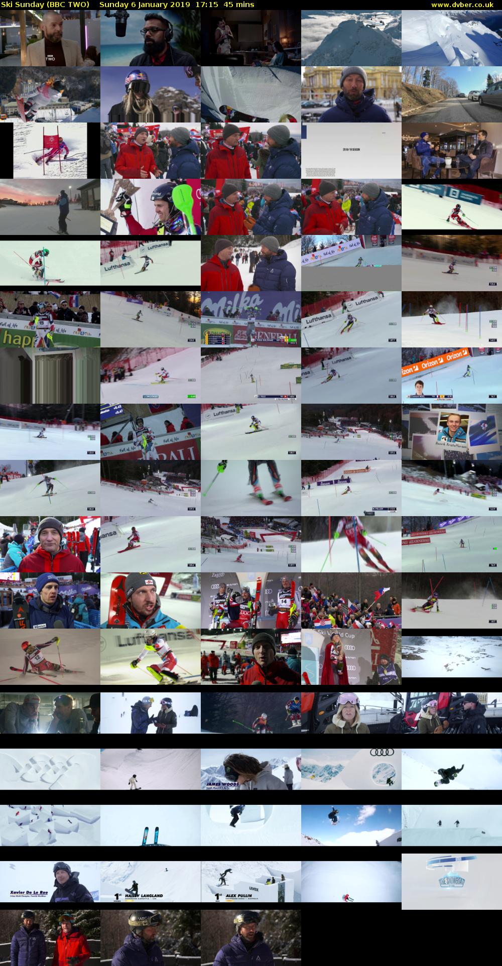 Ski Sunday (BBC TWO) Sunday 6 January 2019 17:15 - 18:00