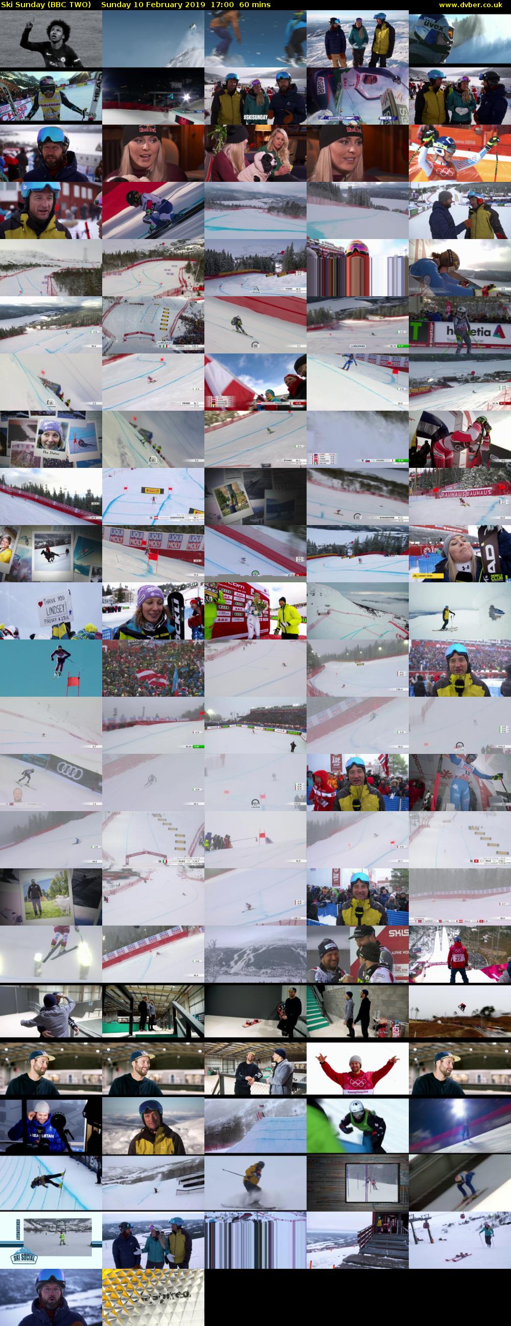 Ski Sunday (BBC TWO) Sunday 10 February 2019 17:00 - 18:00