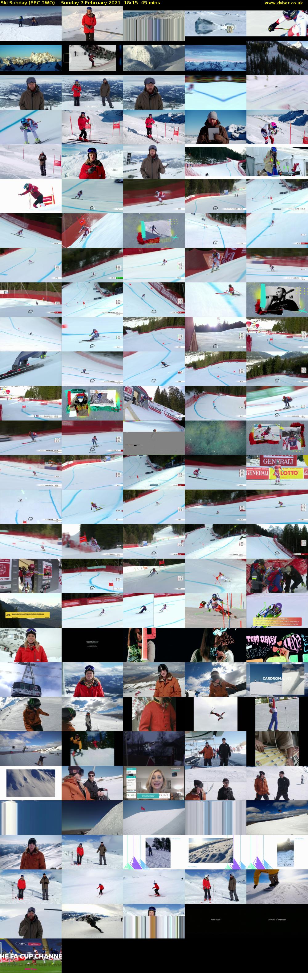 Ski Sunday (BBC TWO) Sunday 7 February 2021 18:15 - 19:00