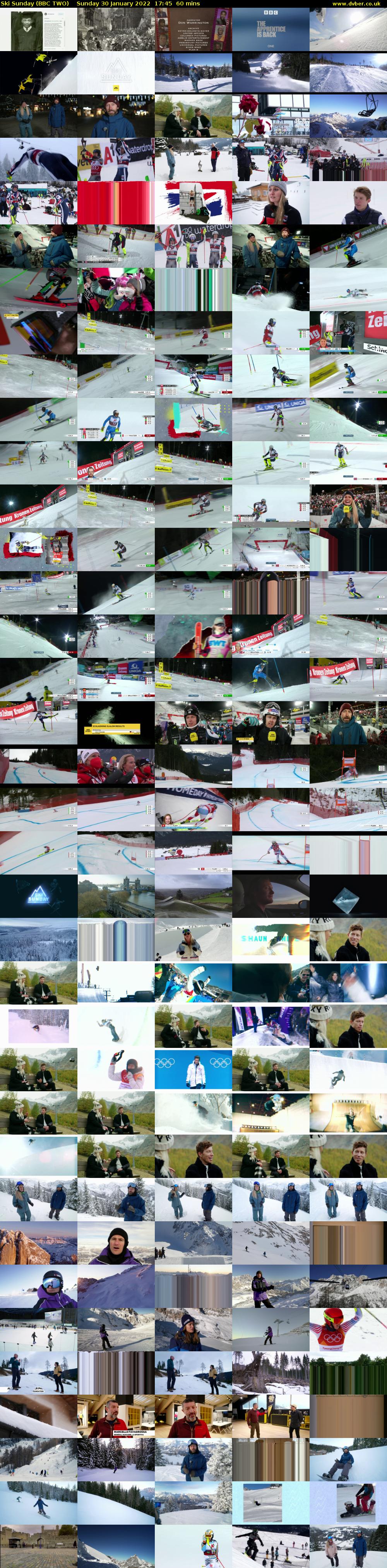 Ski Sunday (BBC TWO) Sunday 30 January 2022 17:45 - 18:45