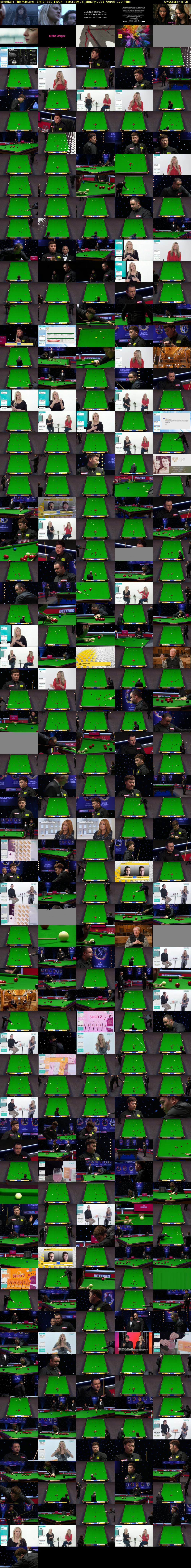 Snooker: The Masters - Extra (BBC TWO) Saturday 16 January 2021 00:05 - 02:05