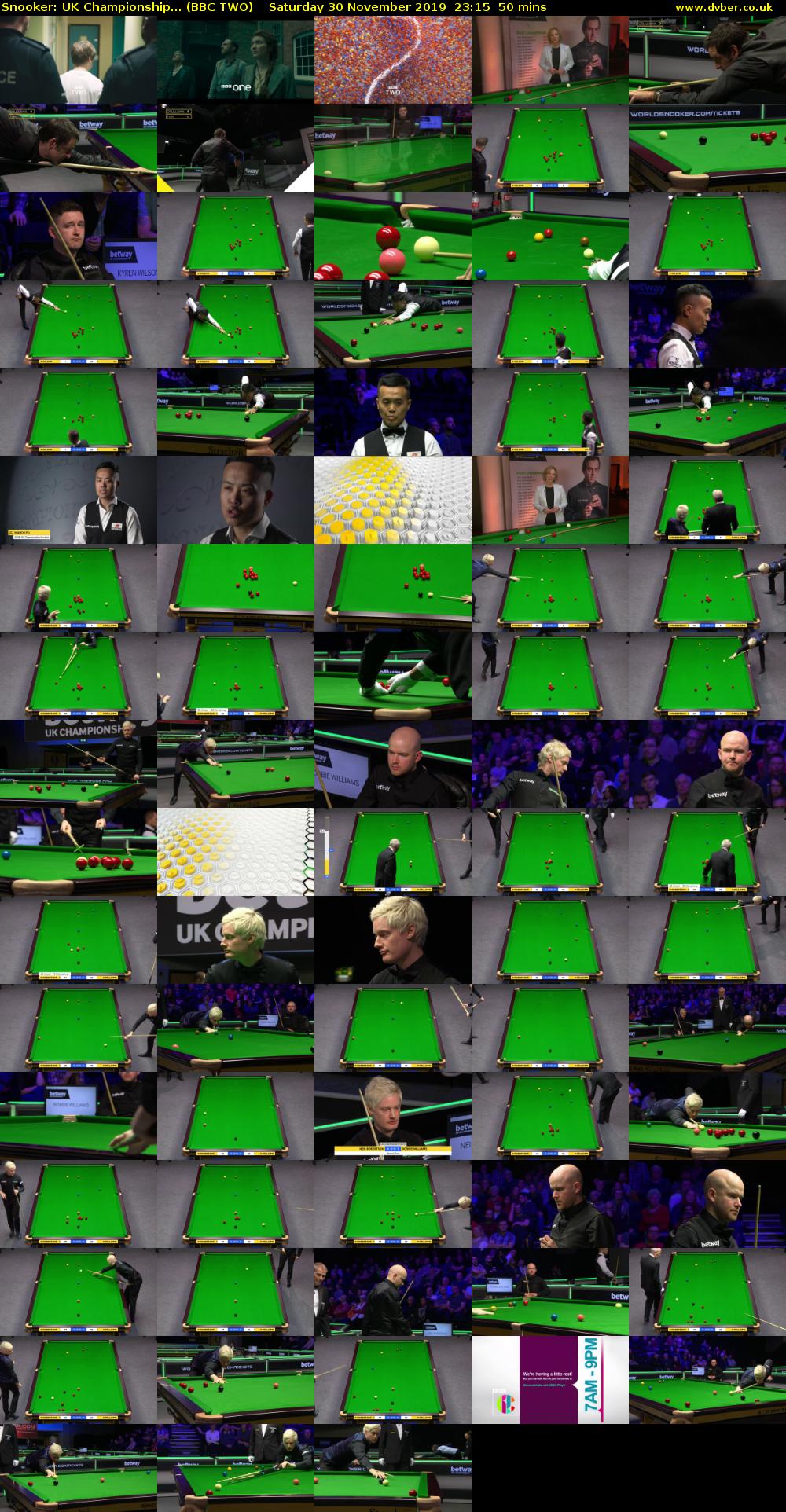 Snooker: UK Championship... (BBC TWO) Saturday 30 November 2019 23:15 - 00:05