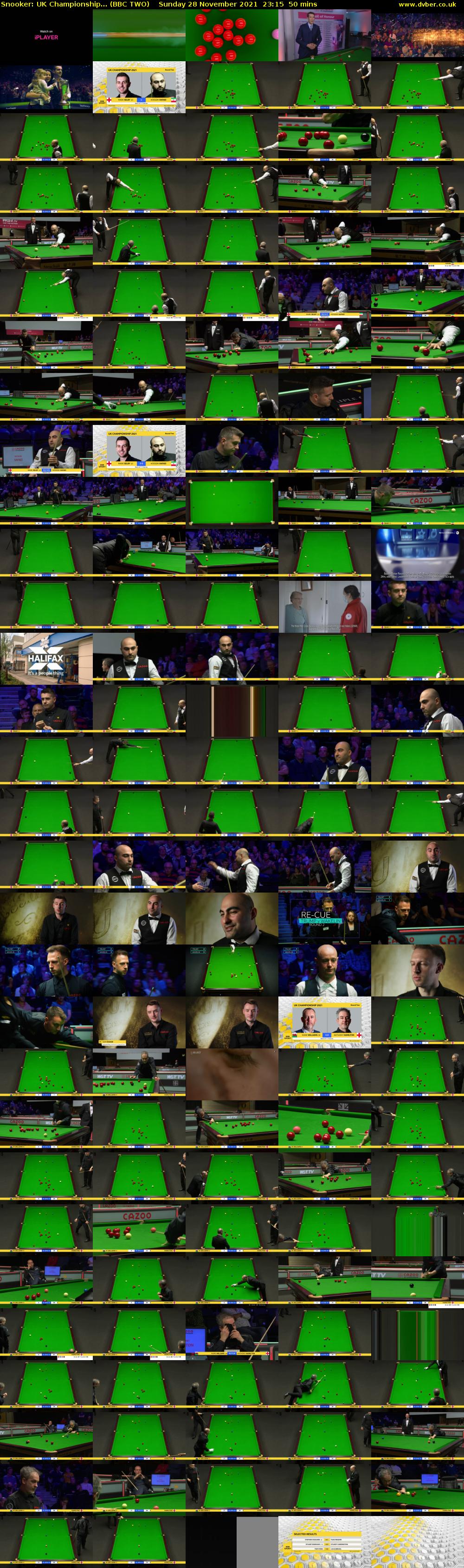 Snooker: UK Championship... (BBC TWO) Sunday 28 November 2021 23:15 - 00:05