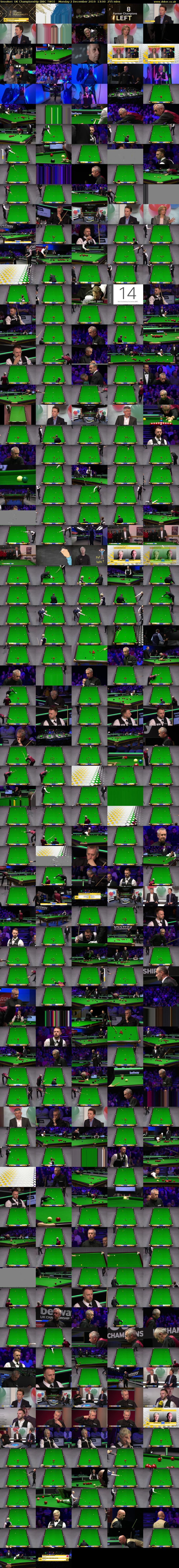 Snooker: UK Championship (BBC TWO) Monday 2 December 2019 13:00 - 17:15
