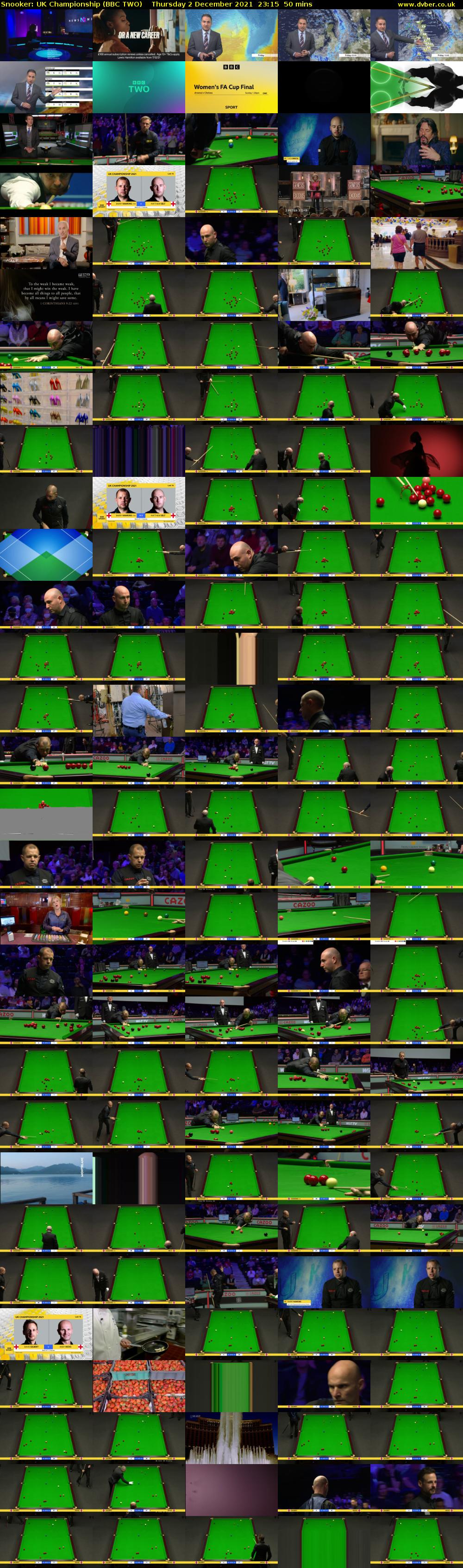 Snooker: UK Championship (BBC TWO) Thursday 2 December 2021 23:15 - 00:05