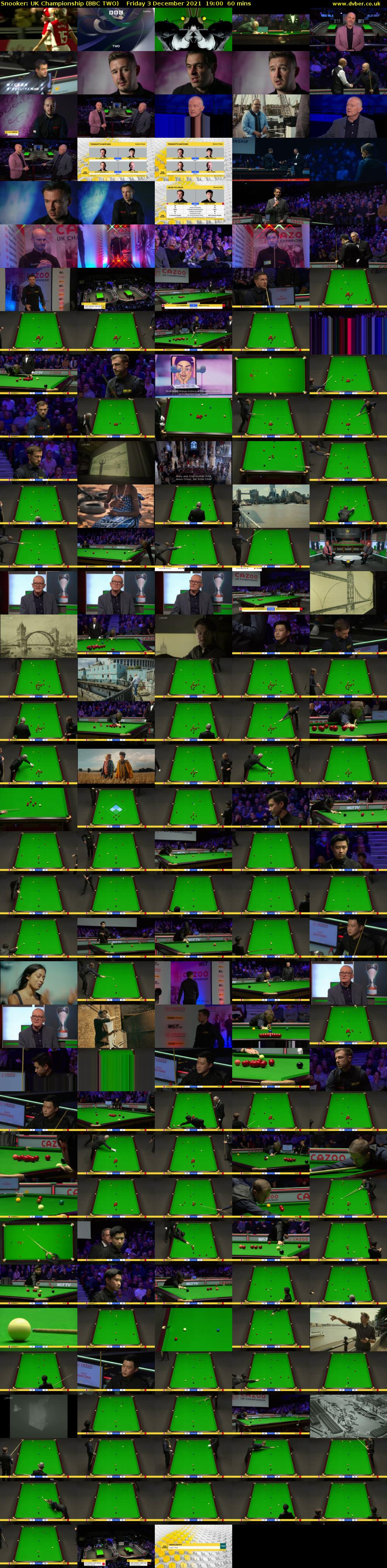 Snooker: UK Championship (BBC TWO) Friday 3 December 2021 19:00 - 20:00