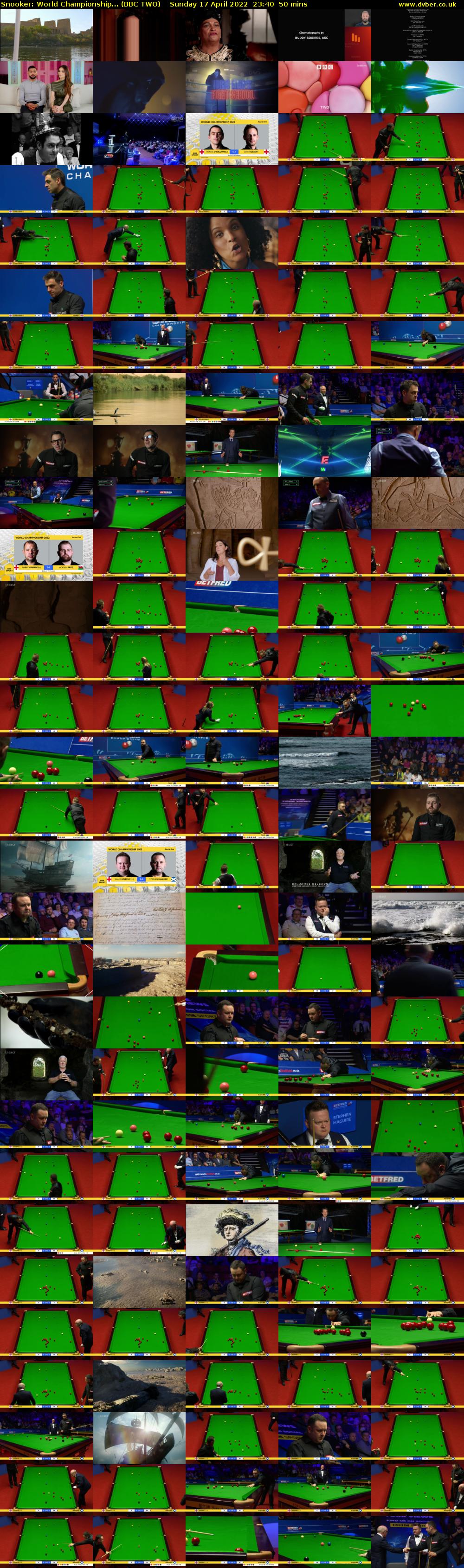 Snooker: World Championship... (BBC TWO) Sunday 17 April 2022 23:40 - 00:30