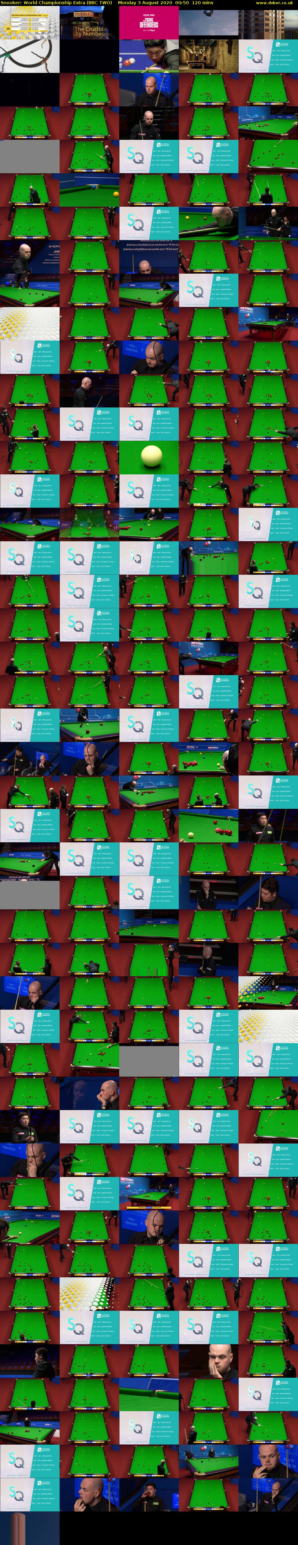 Snooker: World Championship Extra (BBC TWO) Monday 3 August 2020 00:50 - 02:50