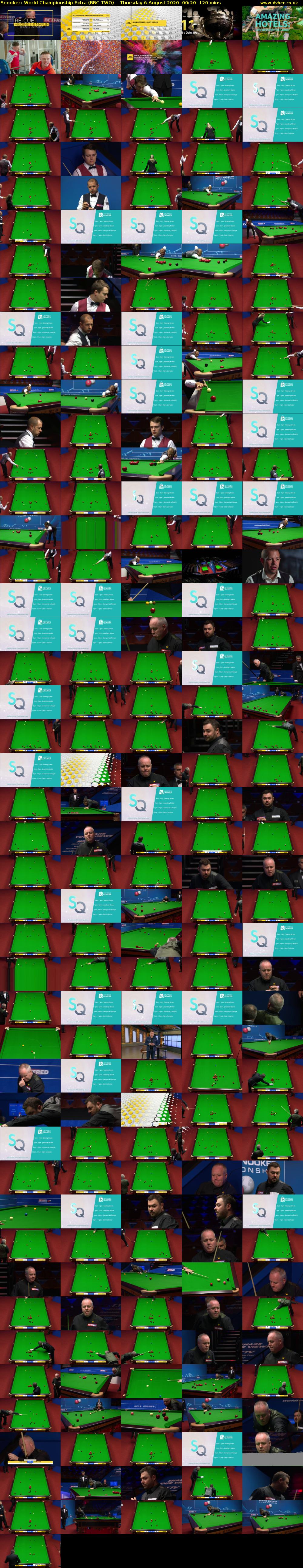 Snooker: World Championship Extra (BBC TWO) Thursday 6 August 2020 00:20 - 02:20