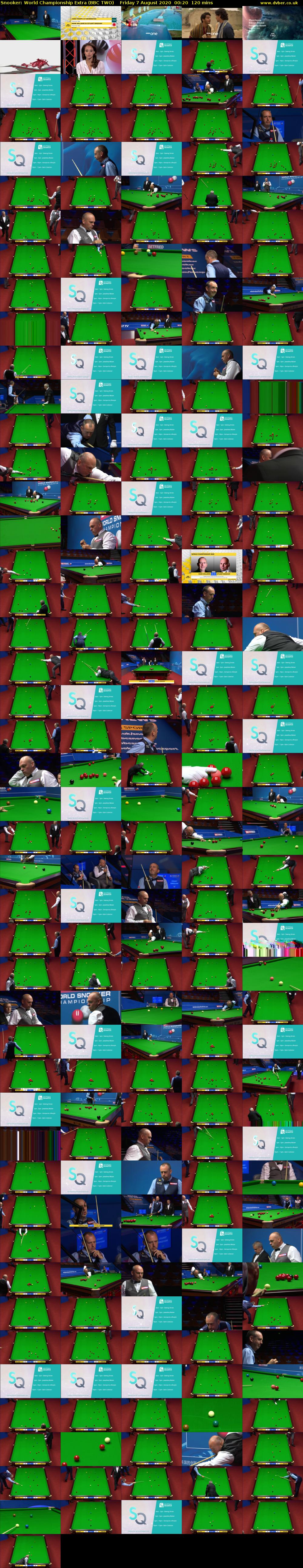 Snooker: World Championship Extra (BBC TWO) Friday 7 August 2020 00:20 - 02:20