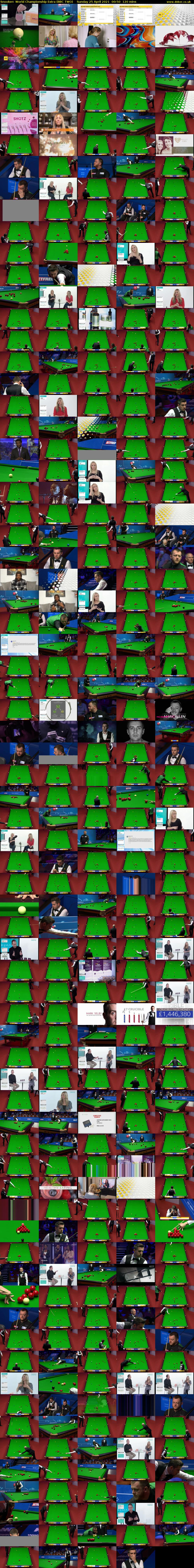 Snooker: World Championship Extra (BBC TWO) Sunday 25 April 2021 00:50 - 02:50