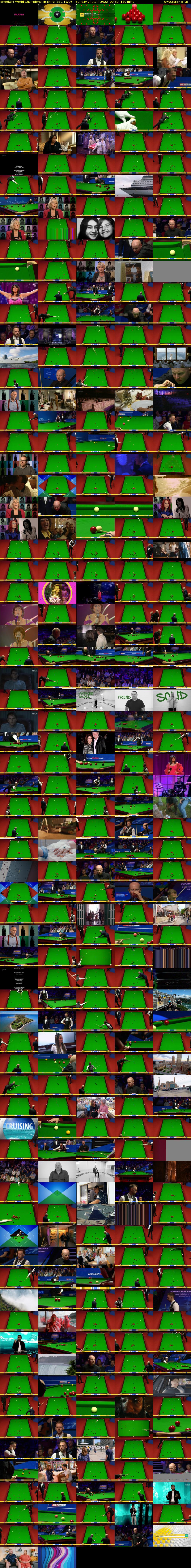 Snooker: World Championship Extra (BBC TWO) Sunday 24 April 2022 00:50 - 02:50