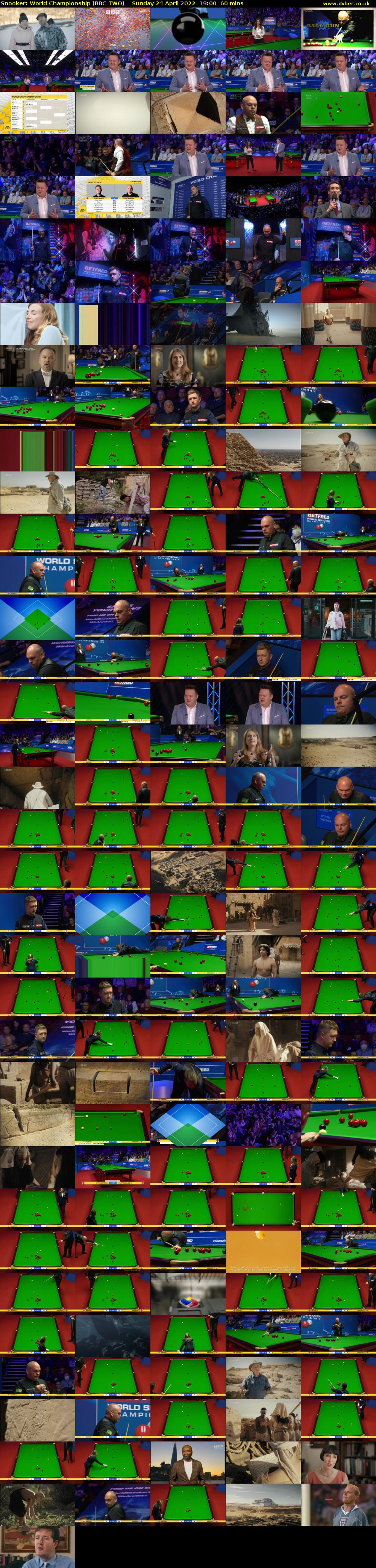 Snooker: World Championship (BBC TWO) Sunday 24 April 2022 19:00 - 20:00