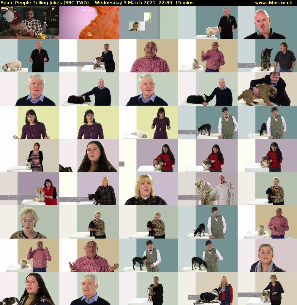 Some People Telling Jokes (BBC TWO) Wednesday 3 March 2021 22:30 - 22:45