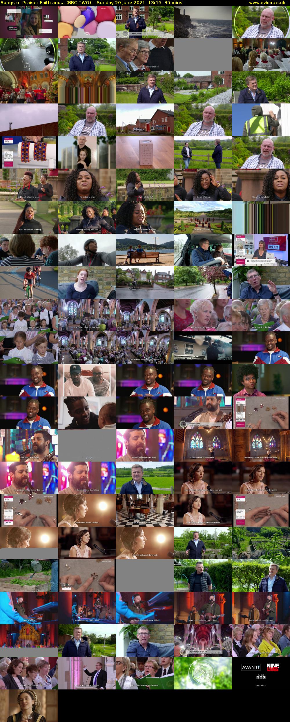 Songs of Praise: Faith and... (BBC TWO) Sunday 20 June 2021 13:15 - 13:50