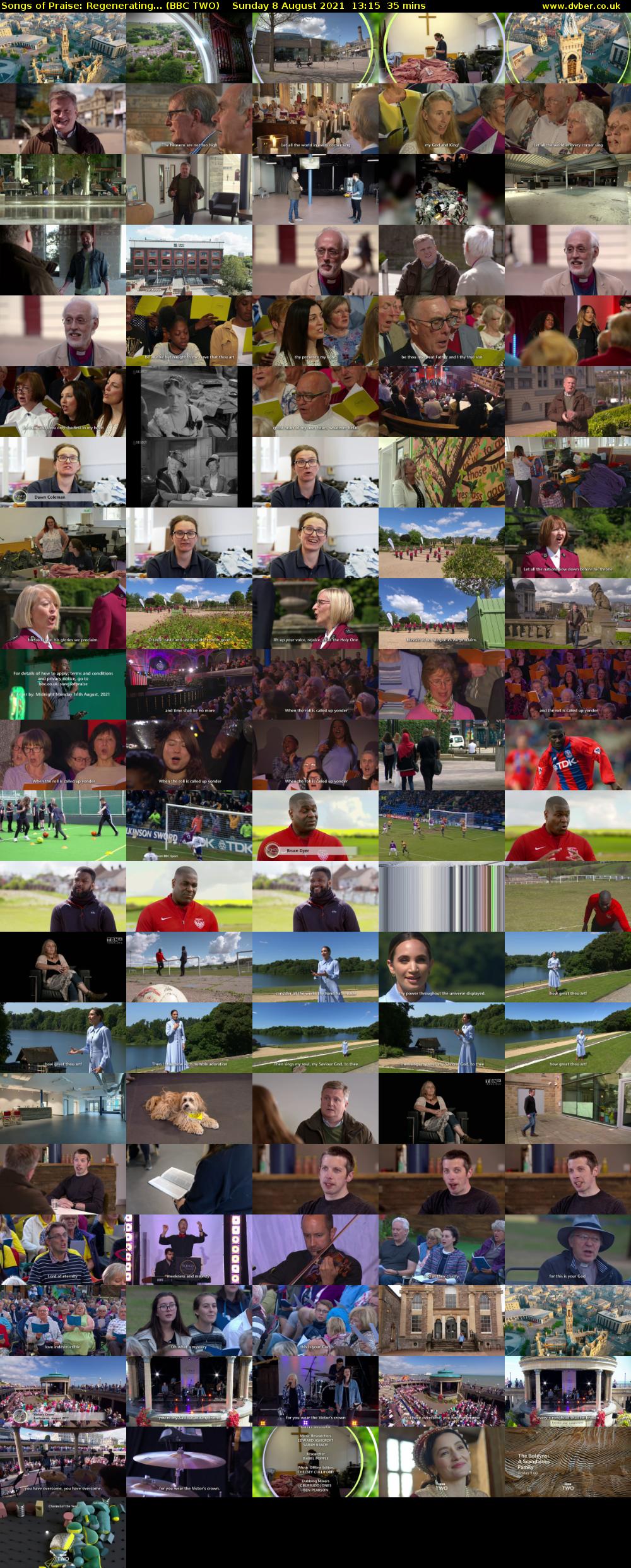 Songs of Praise: Regenerating... (BBC TWO) Sunday 8 August 2021 13:15 - 13:50