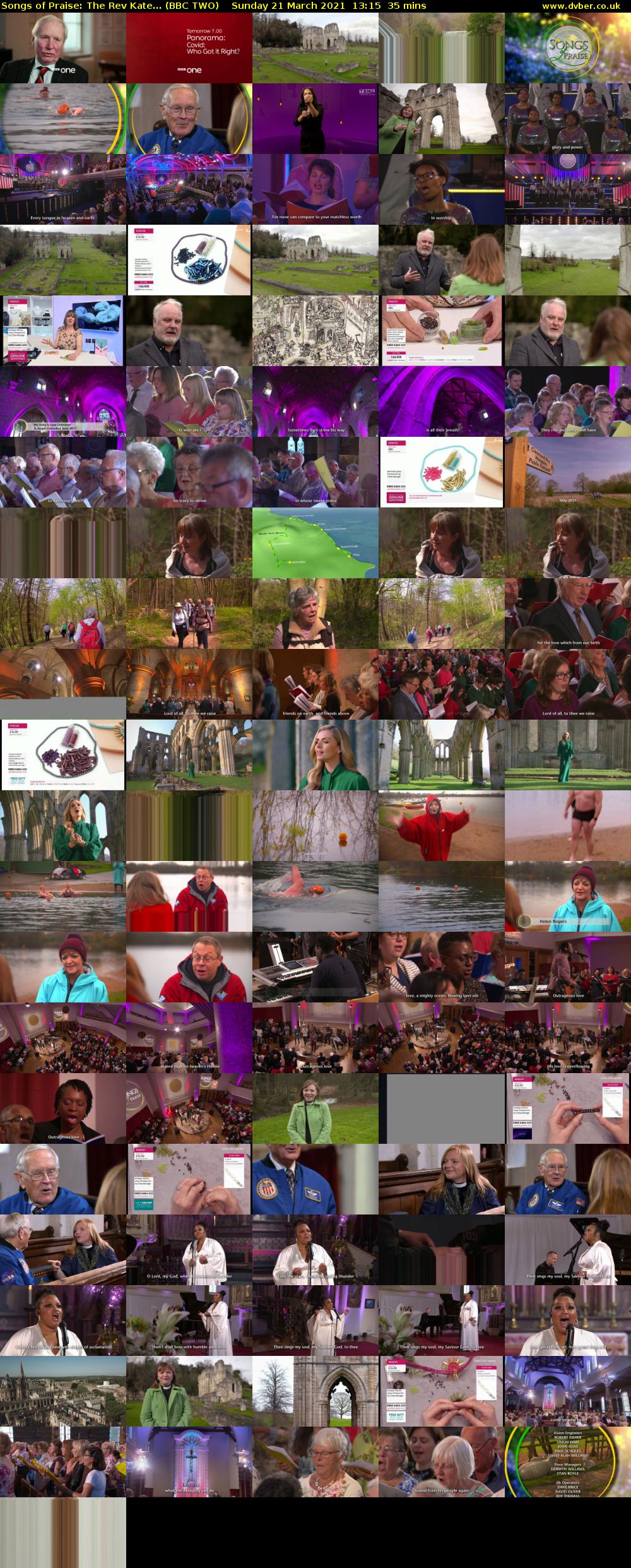 Songs of Praise: The Rev Kate... (BBC TWO) Sunday 21 March 2021 13:15 - 13:50