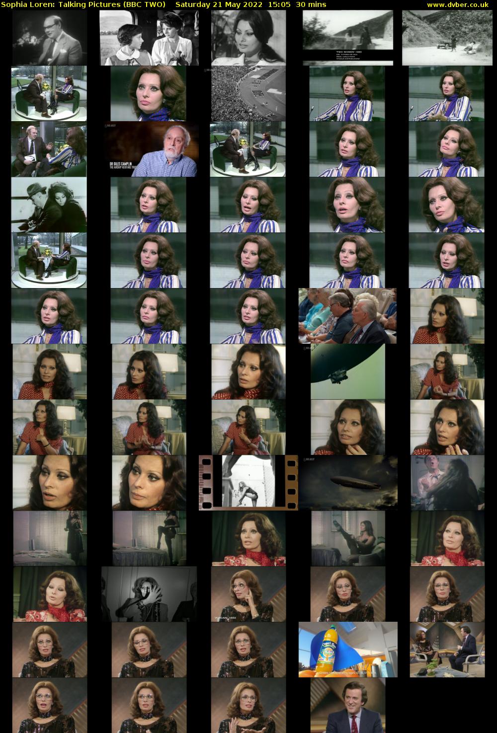 Sophia Loren: Talking Pictures (BBC TWO) Saturday 21 May 2022 15:05 - 15:35