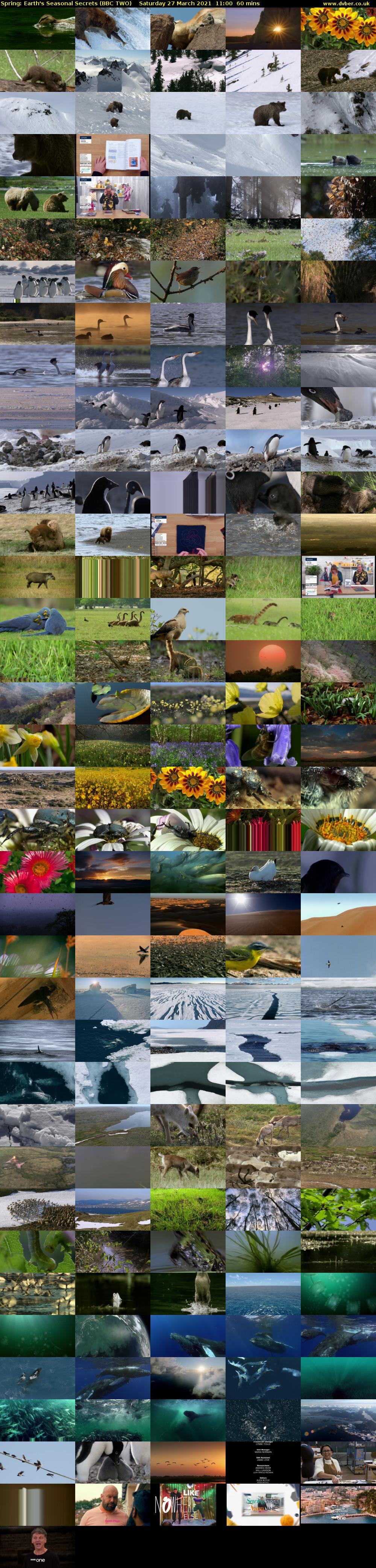 Spring: Earth's Seasonal Secrets (BBC TWO) Saturday 27 March 2021 11:00 - 12:00