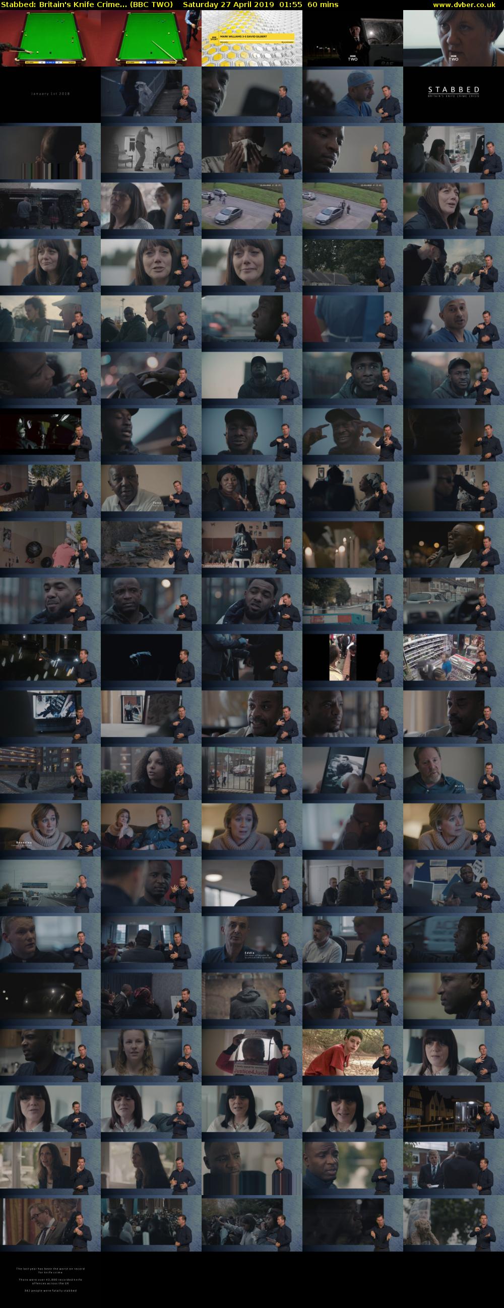 Stabbed: Britain's Knife Crime... (BBC TWO) Saturday 27 April 2019 01:55 - 02:55
