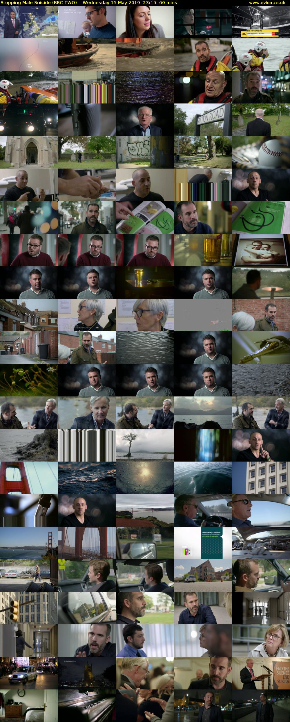 Stopping Male Suicide (BBC TWO) Wednesday 15 May 2019 23:15 - 00:15