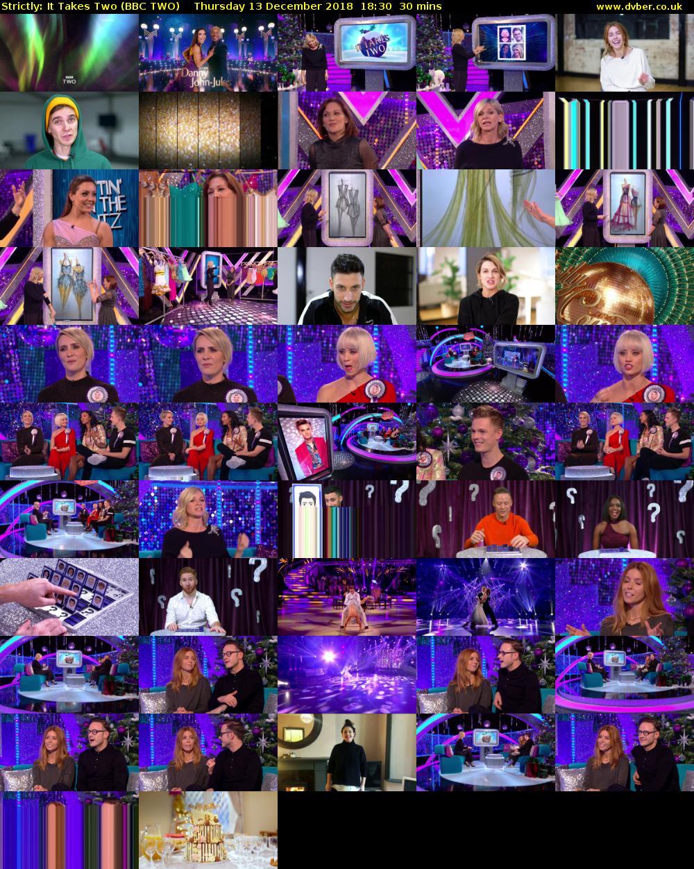 Strictly: It Takes Two (BBC TWO) Thursday 13 December 2018 18:30 - 19:00