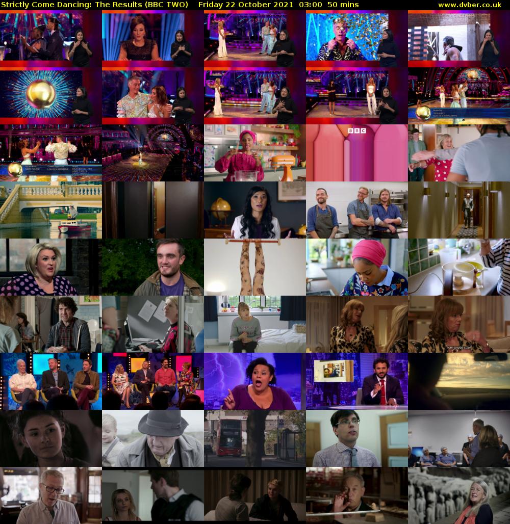 Strictly Come Dancing: The Results (BBC TWO) Friday 22 October 2021 03:00 - 03:50