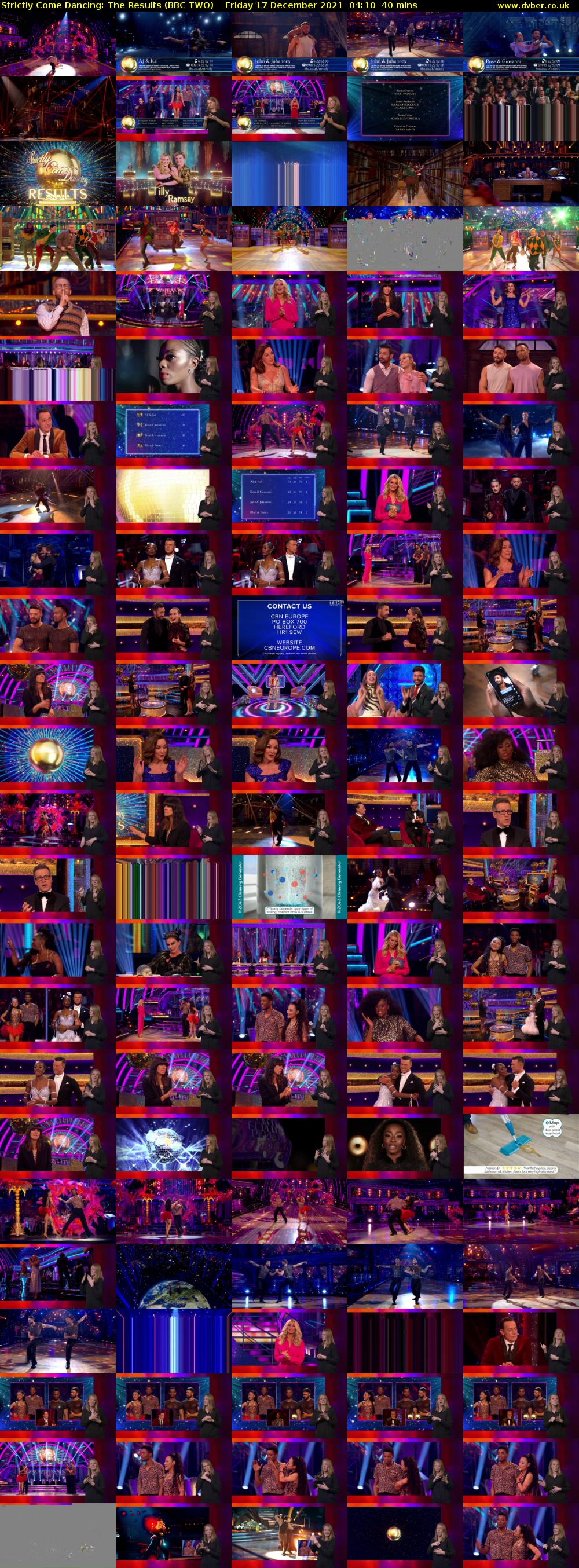 Strictly Come Dancing: The Results (BBC TWO) Friday 17 December 2021 04:10 - 04:50